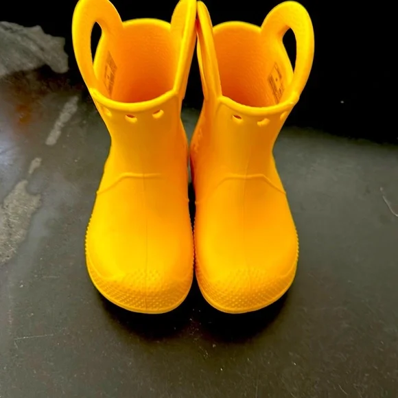 Crocband Jaunt Yellow Croc Rain Boots CROCS Shoes Best Rain Boots